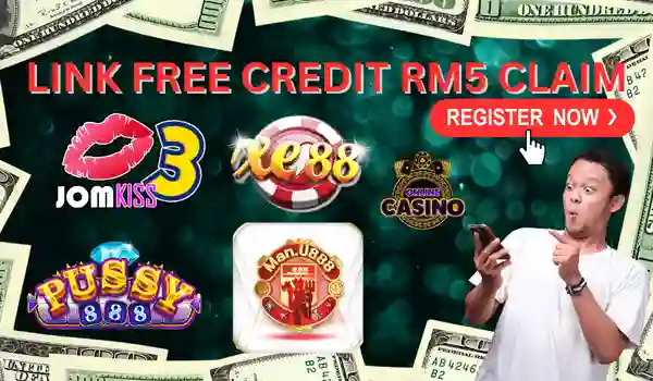Claim FREE RM5 CREDITS here for 4 different online casino sites!